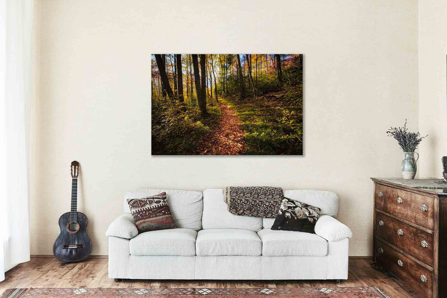 Forest Metal Print | Hiking Trail Photography | Great Smoky Mountains Wall Art | Tennessee Landscape Photo | Nature Decor | Ready to Hang