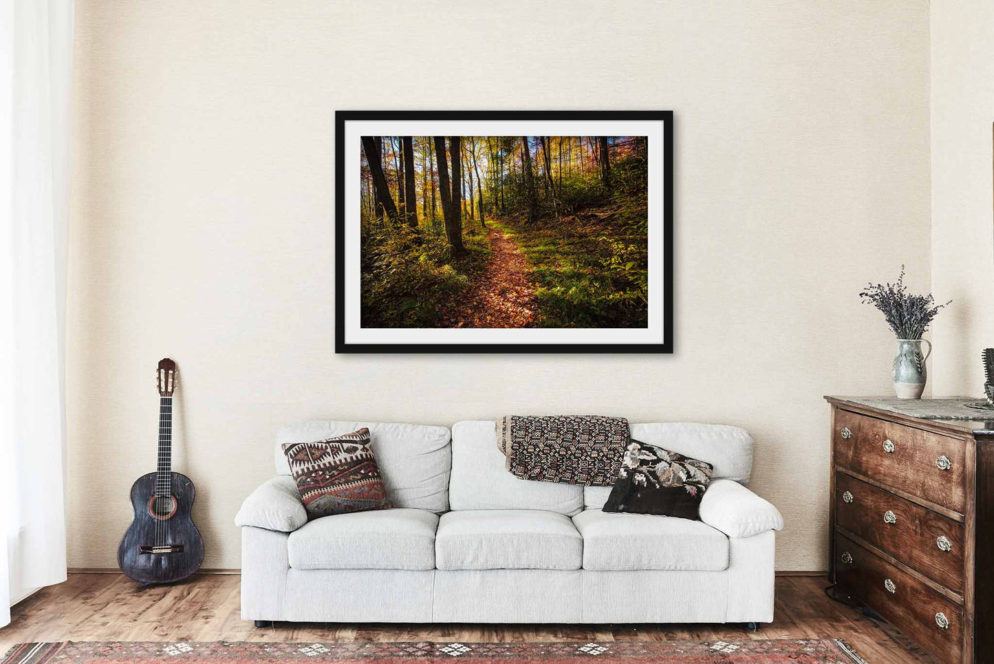 Great Smoky Mountains Framed Print | Hiking Trail Wall Art | Autumn Photography | Tennessee Photo | Outdoors Decor
