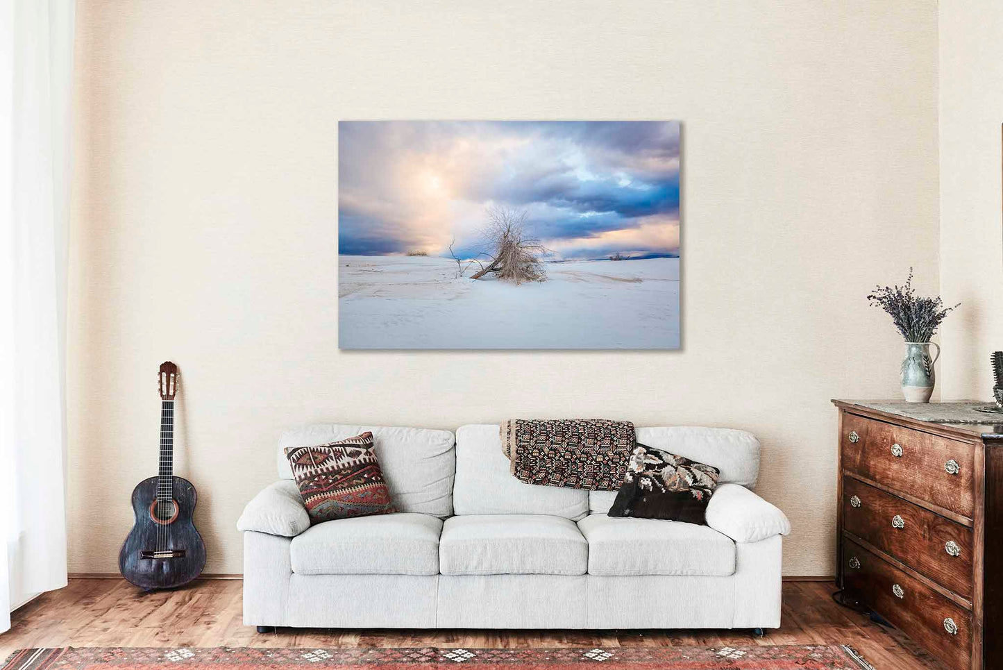 White Sands National Park Canvas | Desert Southwest Gallery Wrap | Tree Photography | New Mexico Landscape Wall Art | Nature Decor | Ready to Hang