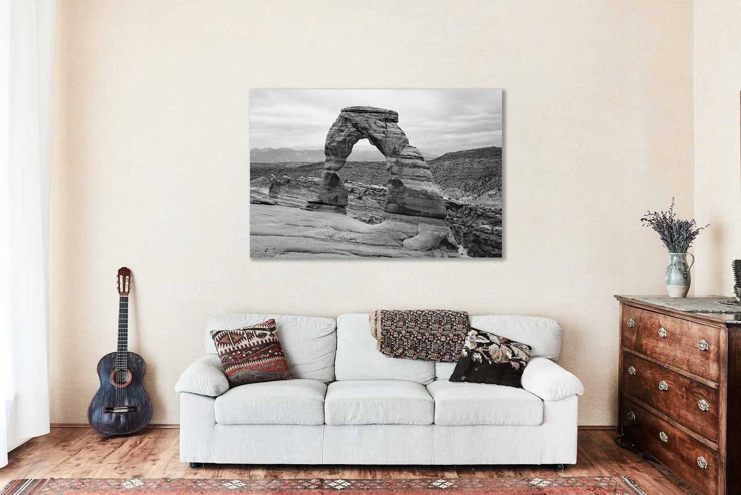 Delicate Arch Metal Print | Black and White Photography | Arches National Park Wall Art | Utah Landscape Photo | Nature Decor | Ready to Hang