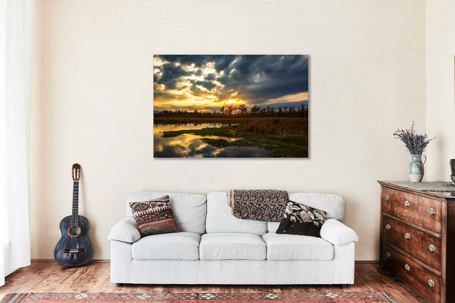 Bayou Sunset Canvas | Swamp Gallery Wrap | Southern Photography | Louisiana Wall Art | Gulf Coast Decor | Ready to Hang