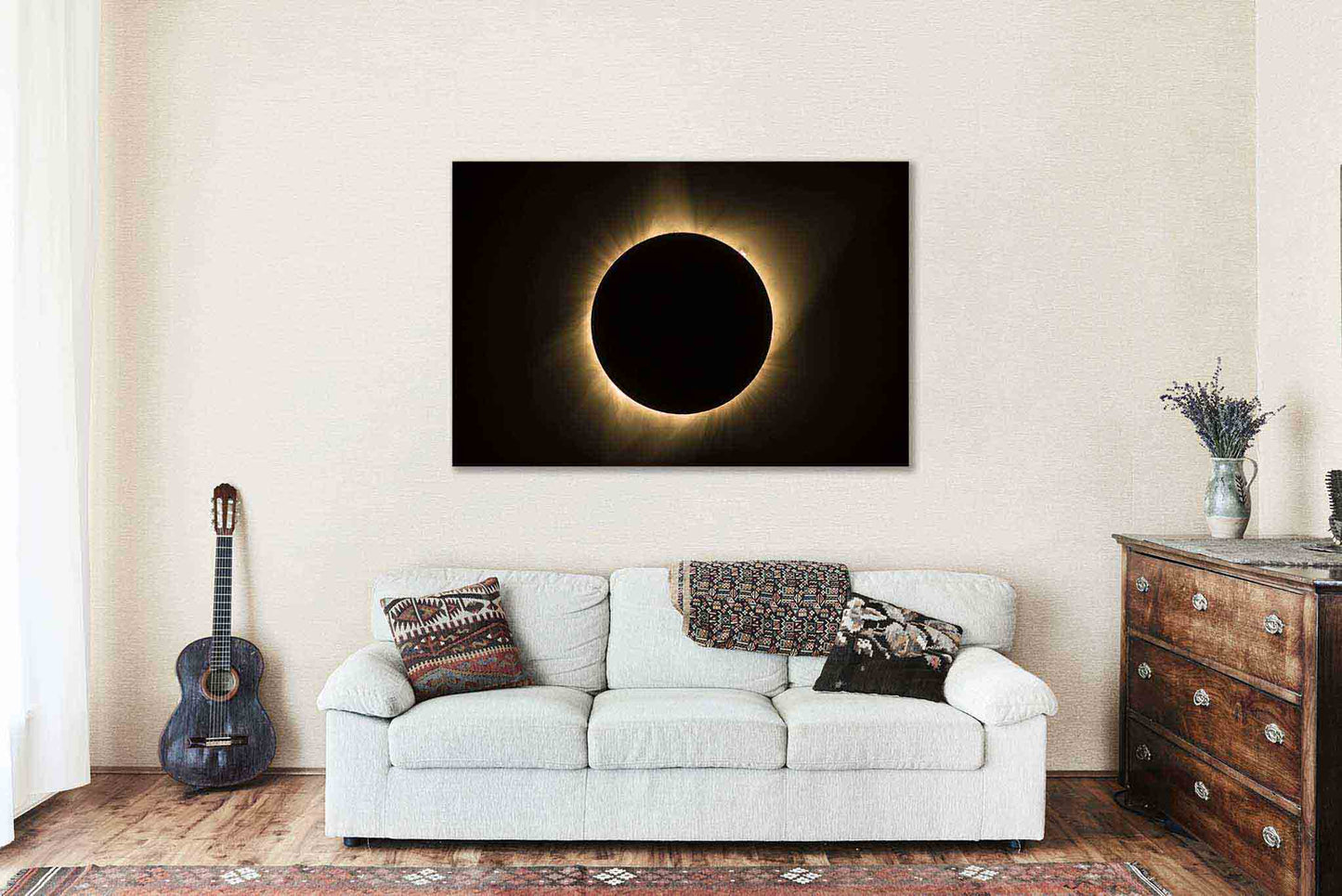 Total Solar Eclipse Metal Print | Celestial Photography | Nebraska Wall Art | Sun Moon Photo | Science Decor | Ready to Hang