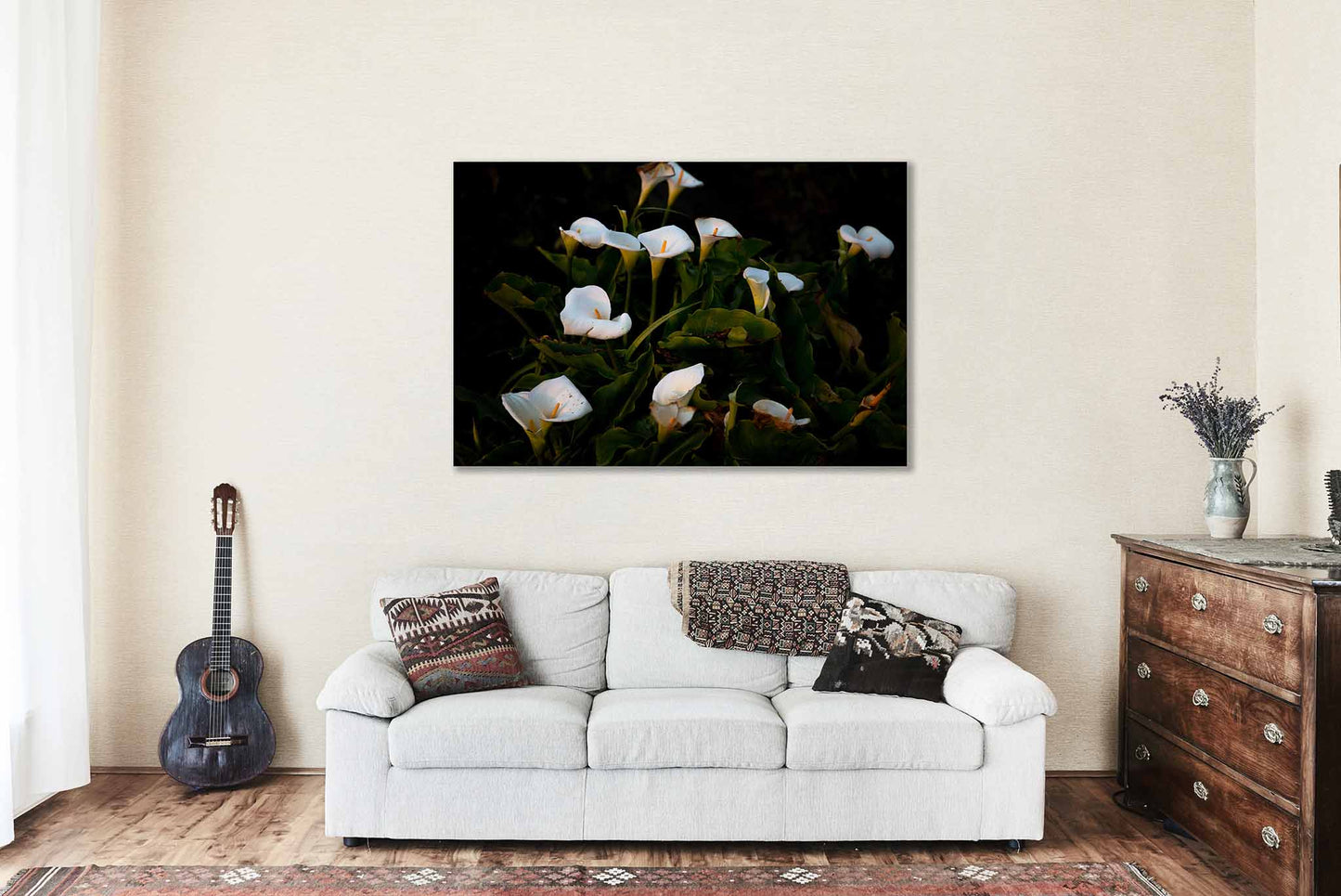 Wild Calla Lilies in Big Sur California Metal Print Wall Art | Flower Photography Nature Decor