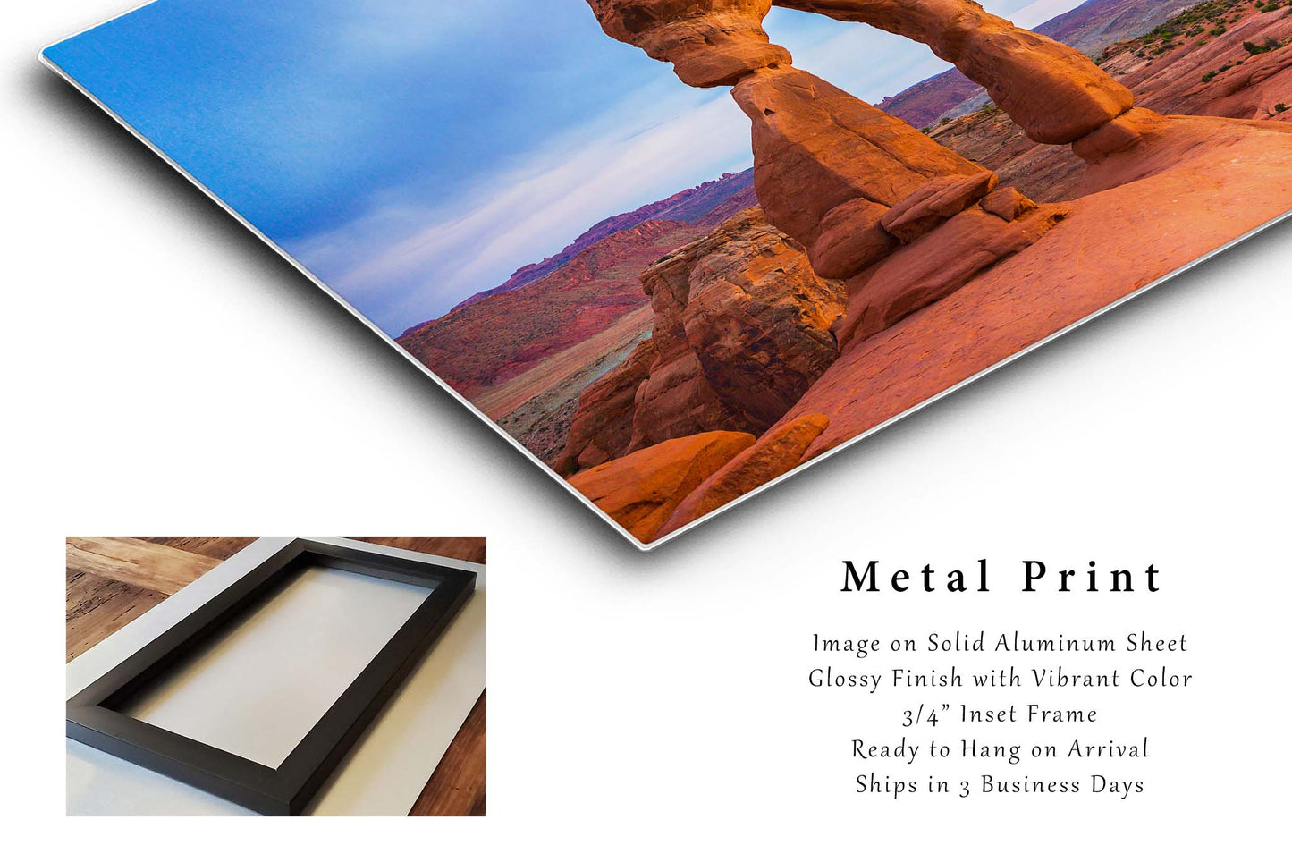 Delicate Arch Metal Print | Arches National Park Photography | Desert Wall Art | Utah Photo | Western Decor | Ready to Hang