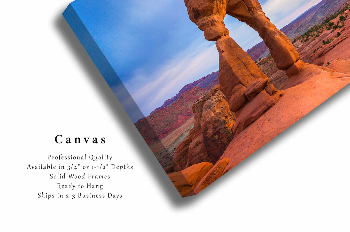 Delicate Arch Canvas | Arches National Park Gallery Wrap | Desert Photography | Utah Wall Art | Western Decor | Ready to Hang