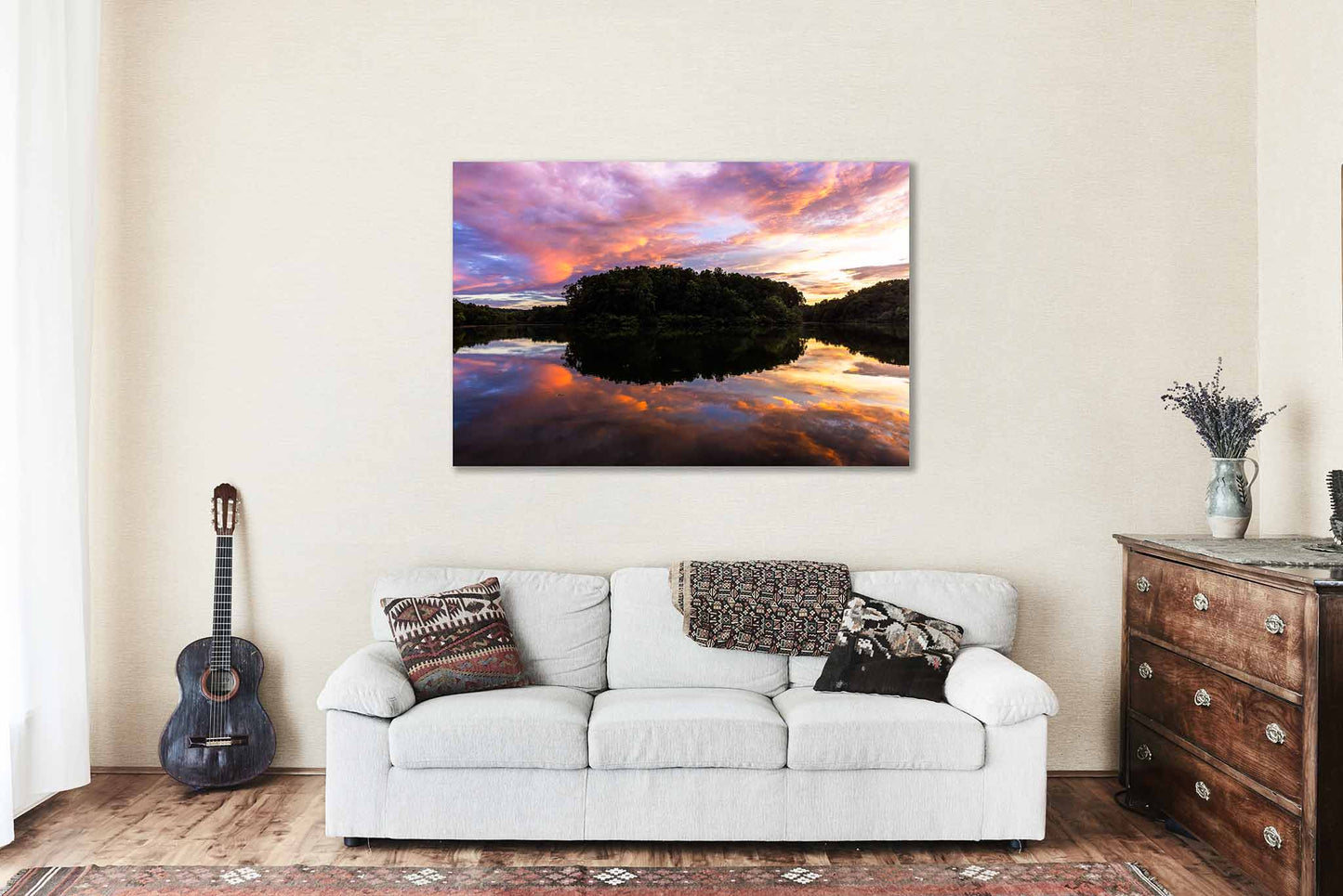 Lake Woodhaven Canvas | Reflection Gallery Wrap | Appalachian Photography | Tennessee Landscape Wall Art | Nature Decor | Ready to Hang
