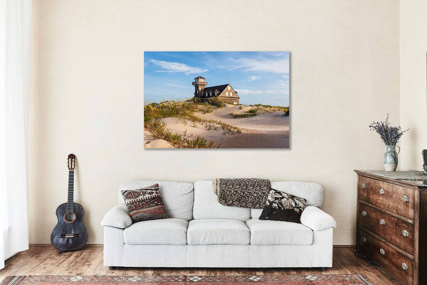 Outer Banks Canvas | Oregon Inlet Life Saving Station Gallery Wrap | North Carolina Beach Photography | Atlantic Coast Wall Art | OBX Coastal Decor | Ready to Hang