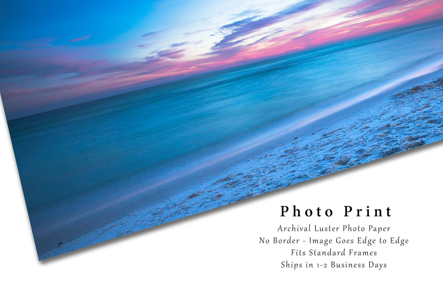 Coastal Photography Print (Not Framed) Picture of Scenic Sunset over Beach along Emerald Coast near Destin Florida Seascape Wall Art Gulf Coast Decor