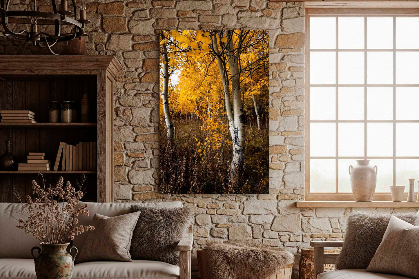 Aspen Trees Metal Print | Vertical Rocky Mountain Photography | Autumn Forest Wall Art | Wyoming Landscape Photo | Nature Decor | Ready to Hang