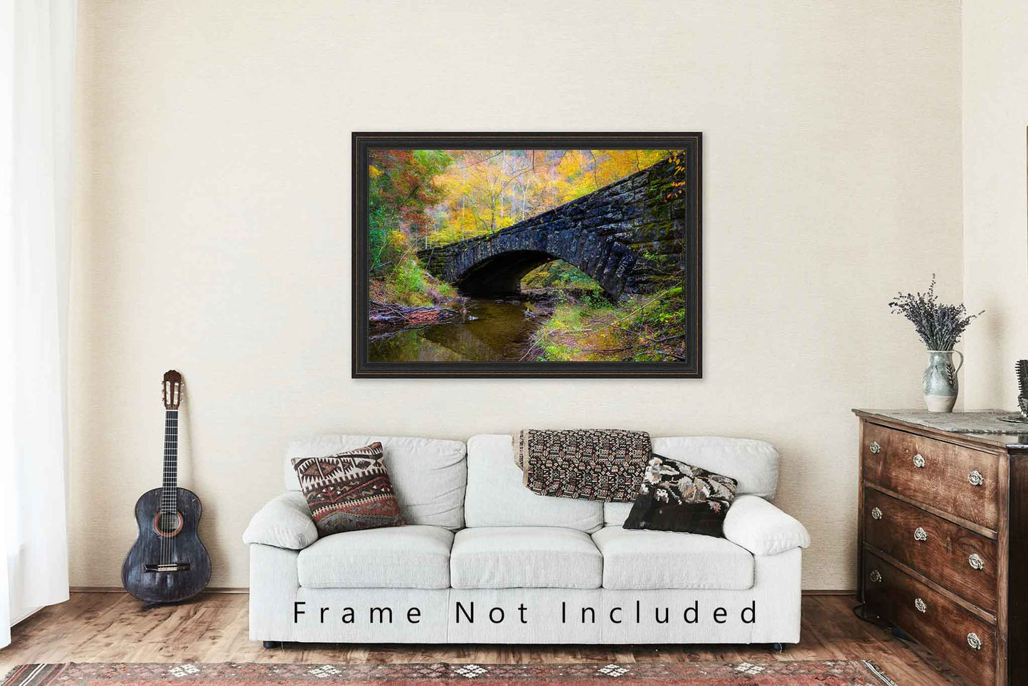 Stone Bridge Photography Print | Great Smoky Mountains Picture | Autumn Wall Art | Tennessee Photo | Travel Decor | Not Framed