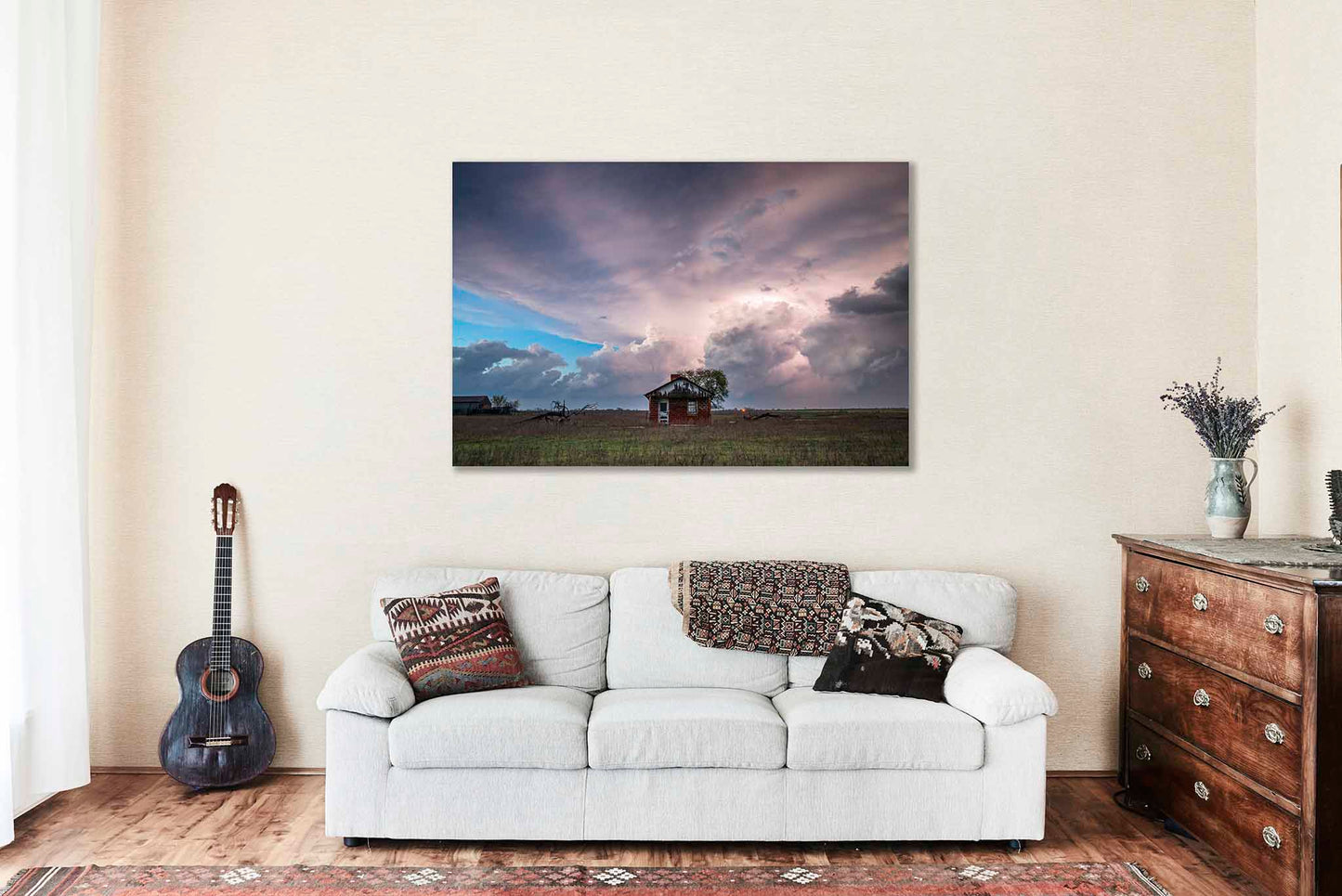 Storm Canvas | Tiny House Gallery Wrap | Stormy Sky Photography | Oklahoma Wall Art | Weather Decor | Ready to Hang