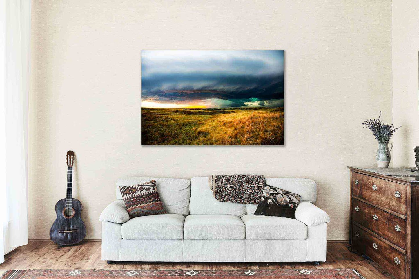 Storm Metal Print | Thunderstorm Photography | Prairie Wall Art | Kansas Landscape Photo | Great Plains Decor | Ready to Hang