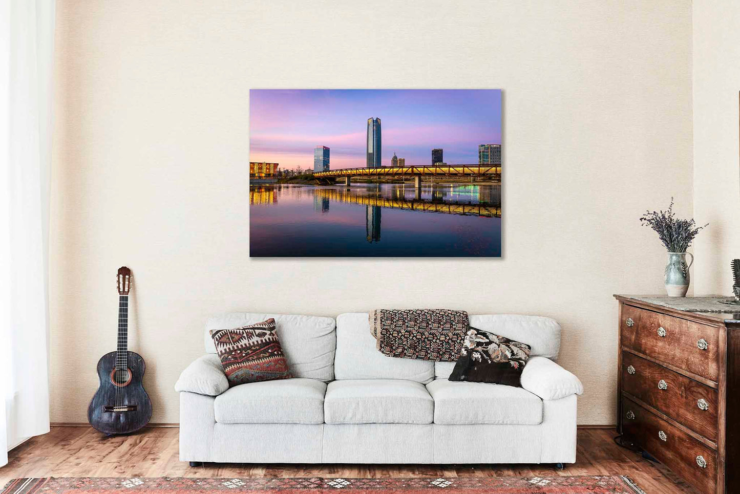 OKC Skyline Metal Print | Devon Tower Photography | Scissortail Park Wall Art | Oklahoma City Photo | Cityscape Decor | Ready to Hang