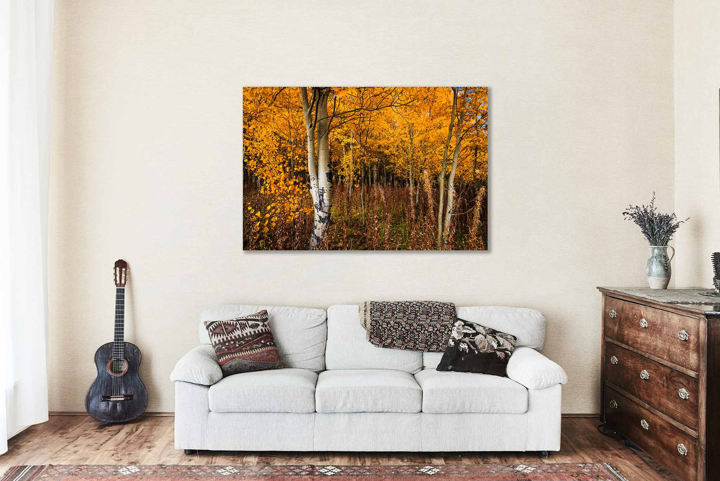 Aspen Trees Metal Print | Autumn Forest Photography | Western Wall Art | Wyoming Photo | Nature Decor | Ready to Hang