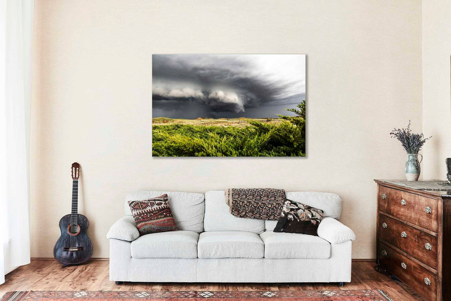 Storm Canvas | Supercell Thunderstorm Gallery Wrap | Prairie Photography | Nebraska Wall Art | Weather Decor | Ready to Hang