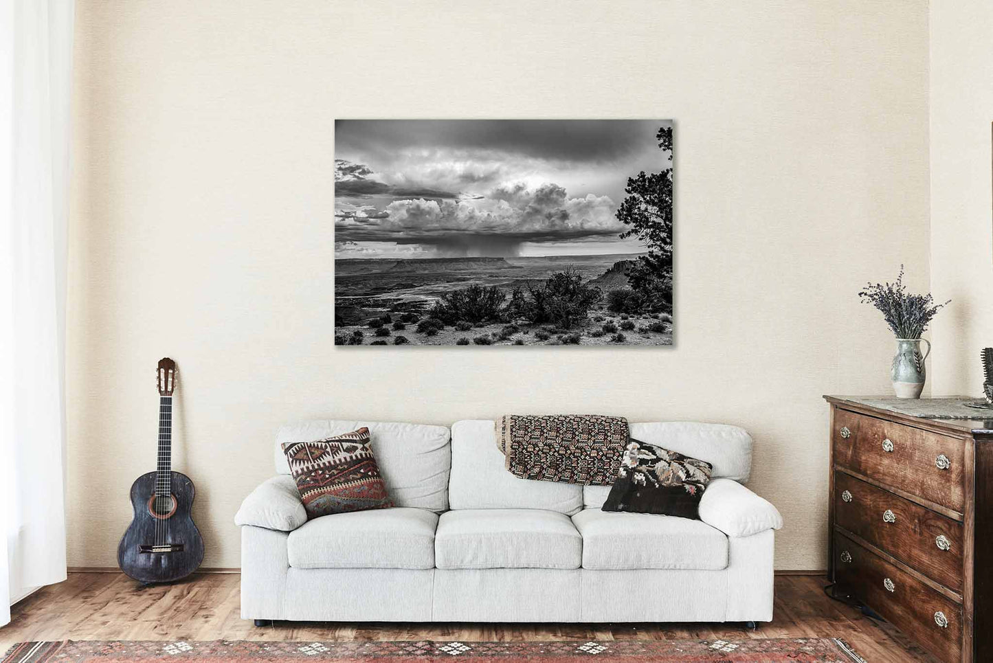 Canyonlands National Park Metal Print | Black and White Photography | Desert Monsoon Wall Art | Utah Landscape Photo | Western Decor | Ready to Hang