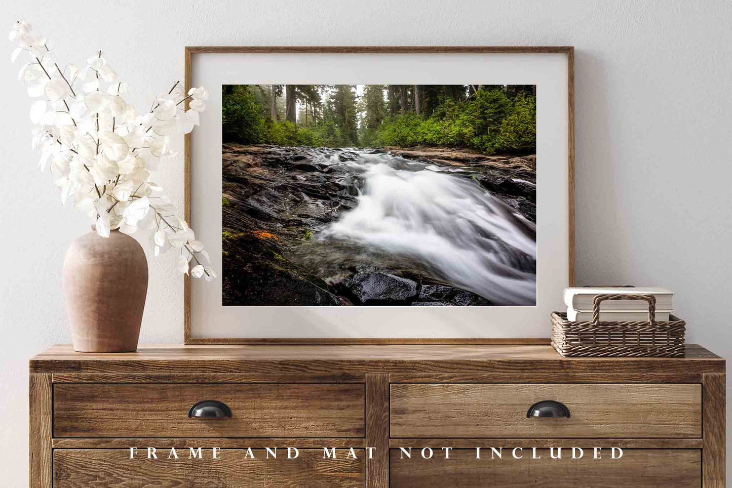 Pacific Northwest Photography Print - Picture of Paradise River Rapids in Mount Rainier National Park Washington State Forest Wall Art Nature Decor