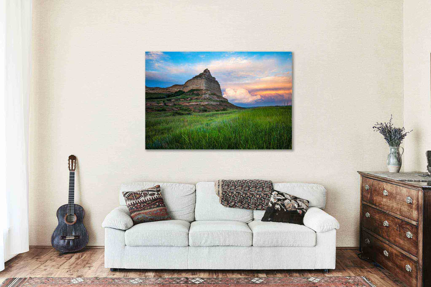 Scotts Bluff Metal Print | Great Plains Photography | Prairie Wall Art | Nebraska Landscape Photo | Western Decor | Ready to Hang