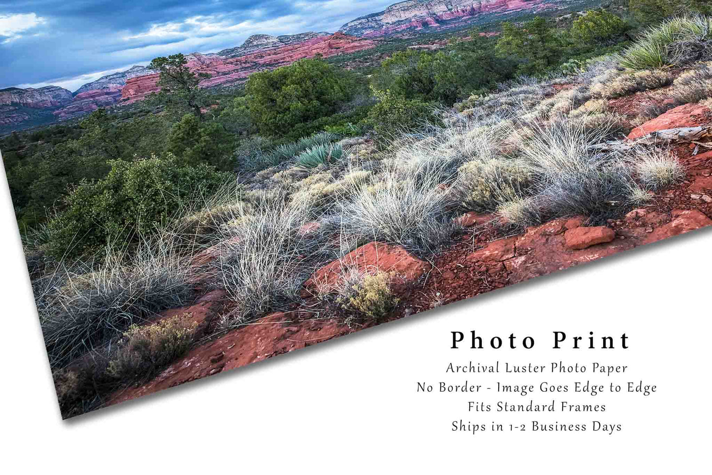 Southwest Photography Wall Art Print - Picture of Mountains and Desert Landscape Near Sedona Arizona Scenic Western Decor 4x6 to 40x60