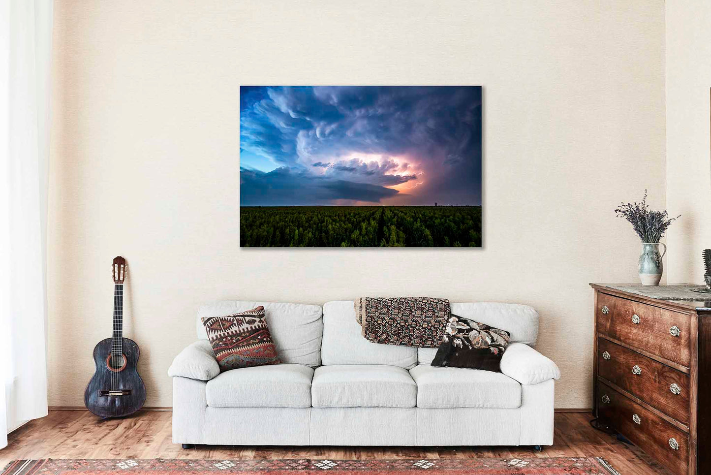 Storm Canvas | Supercell Thunderstorm Gallery Wrap | Stormy Sky Photography | Nebraska Landscape Wall Art | Weather Decor | Ready to Hang
