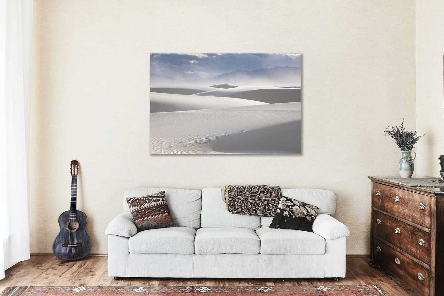 White Sands National Park Canvas | Sand Dunes Gallery Wrap | Abstract Photography | New Mexico Wall Art | Desert Southwest Decor | Ready to Hang