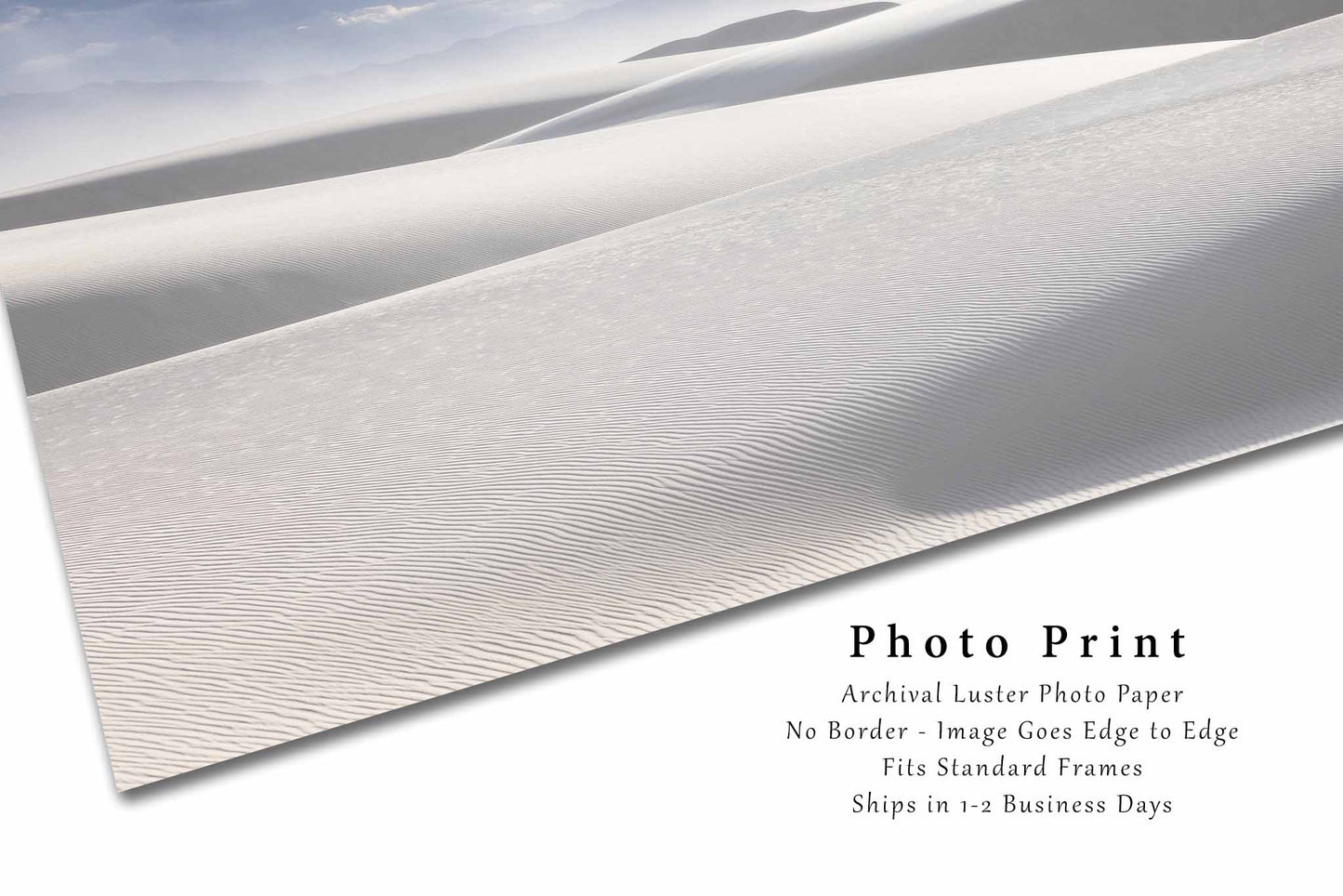 White Sands National Park Photo Print | Abstract Sand Dunes Picture | New Mexico Wall Art | Desert Photography | Southwestern Decor
