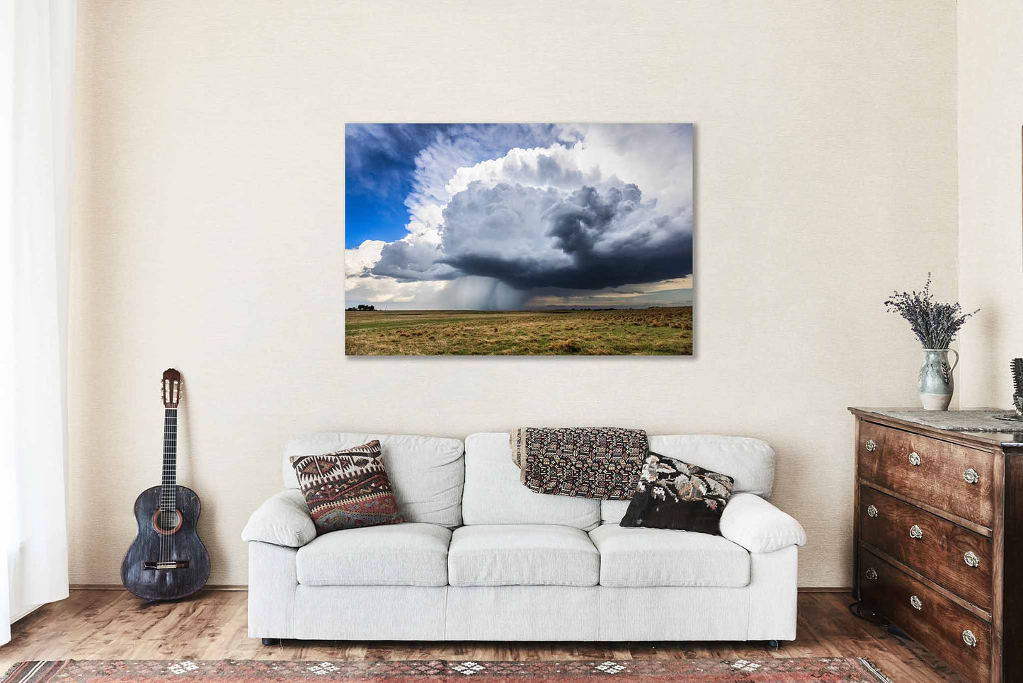Thunderstorm Canvas | Storm Clouds Gallery Wrap | Stormy Sky Photography | Oklahoma Wall Art | Weather Decor | Ready to Hang