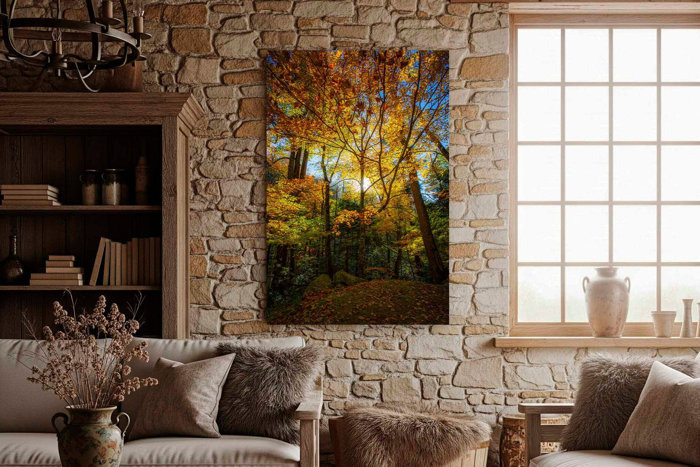 Forest Canvas | Great Smoky Mountains Gallery Wrap | Tennessee Photography | Vertical Wall Art | Nature Decor | Ready to Hang