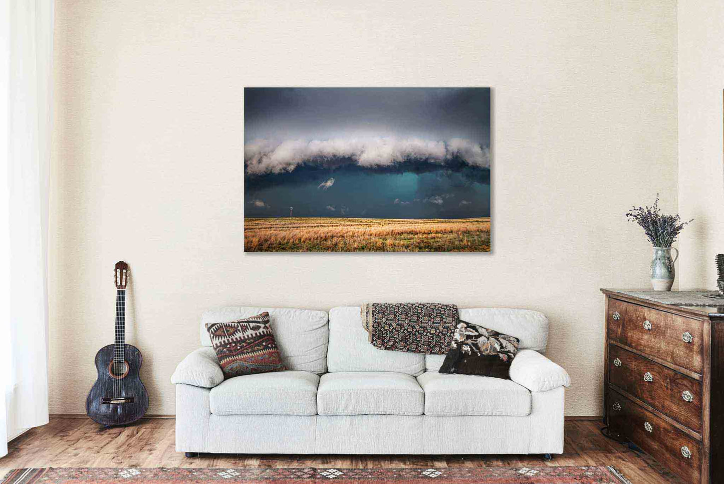 Storm Canvas | Thunderstorm Gallery Wrap | Great Plains Photography | Texas Wall Art | Weather Decor | Ready to Hang