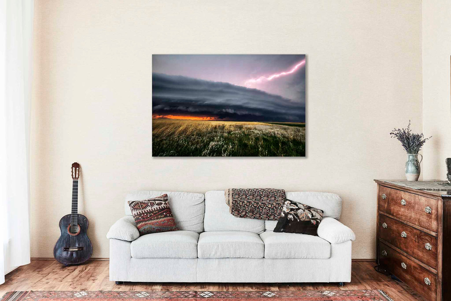Storm Metal Print | Shelf Cloud Photography | Supercell Thunderstorm Wall Art | Kansas Photo | Weather Decor | Ready to Hang