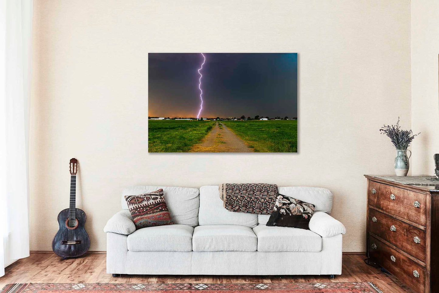 Lightning Metal Print | Storm Photography | Weather Wall Art | Oklahoma Photo | Nature Decor | Ready to Hang