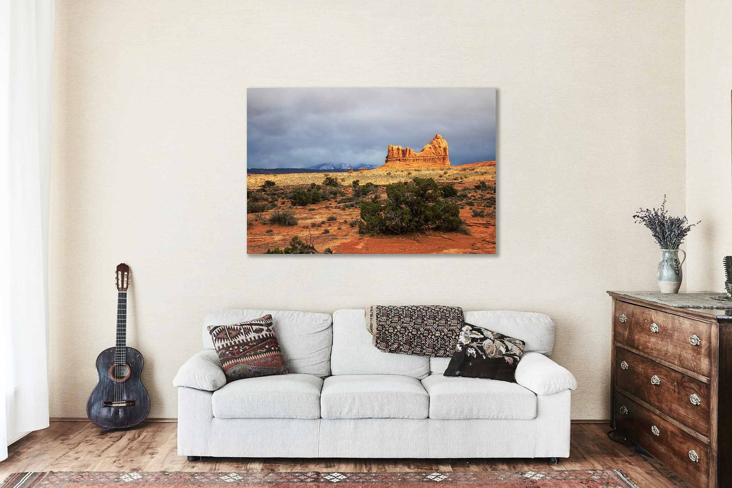 Sandstone Formation at Arches National Park Utah Canvas Wall Art | Western Landscape Photography Nature Decor