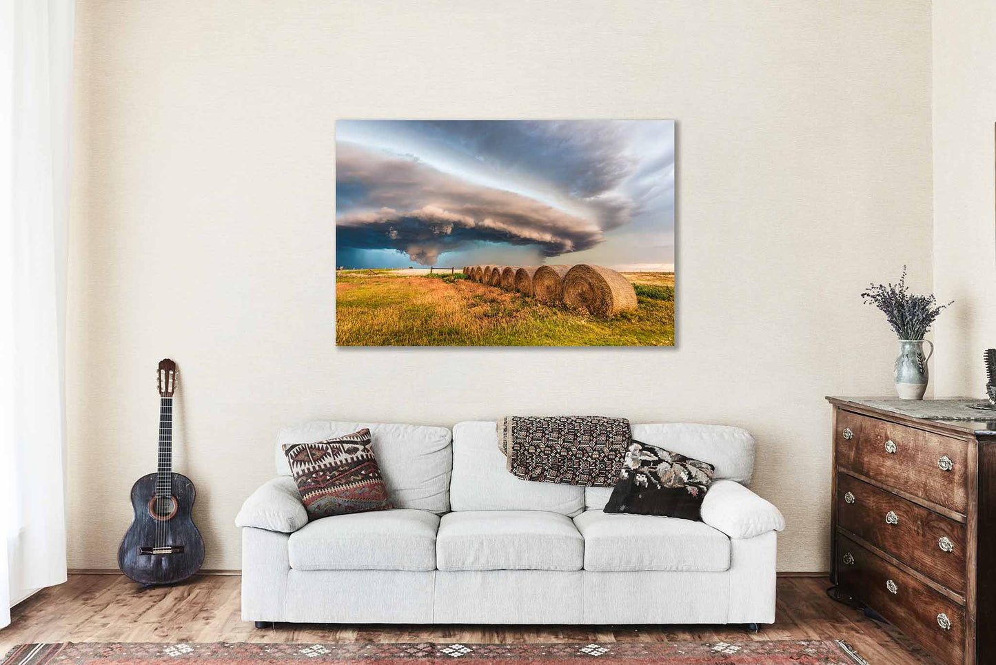 Storm Canvas | Shelf Cloud Gallery Wrap | Supercell Thunderstorm Photography | Oklahoma Sky Wall Art | Weather Decor | Ready to Hang