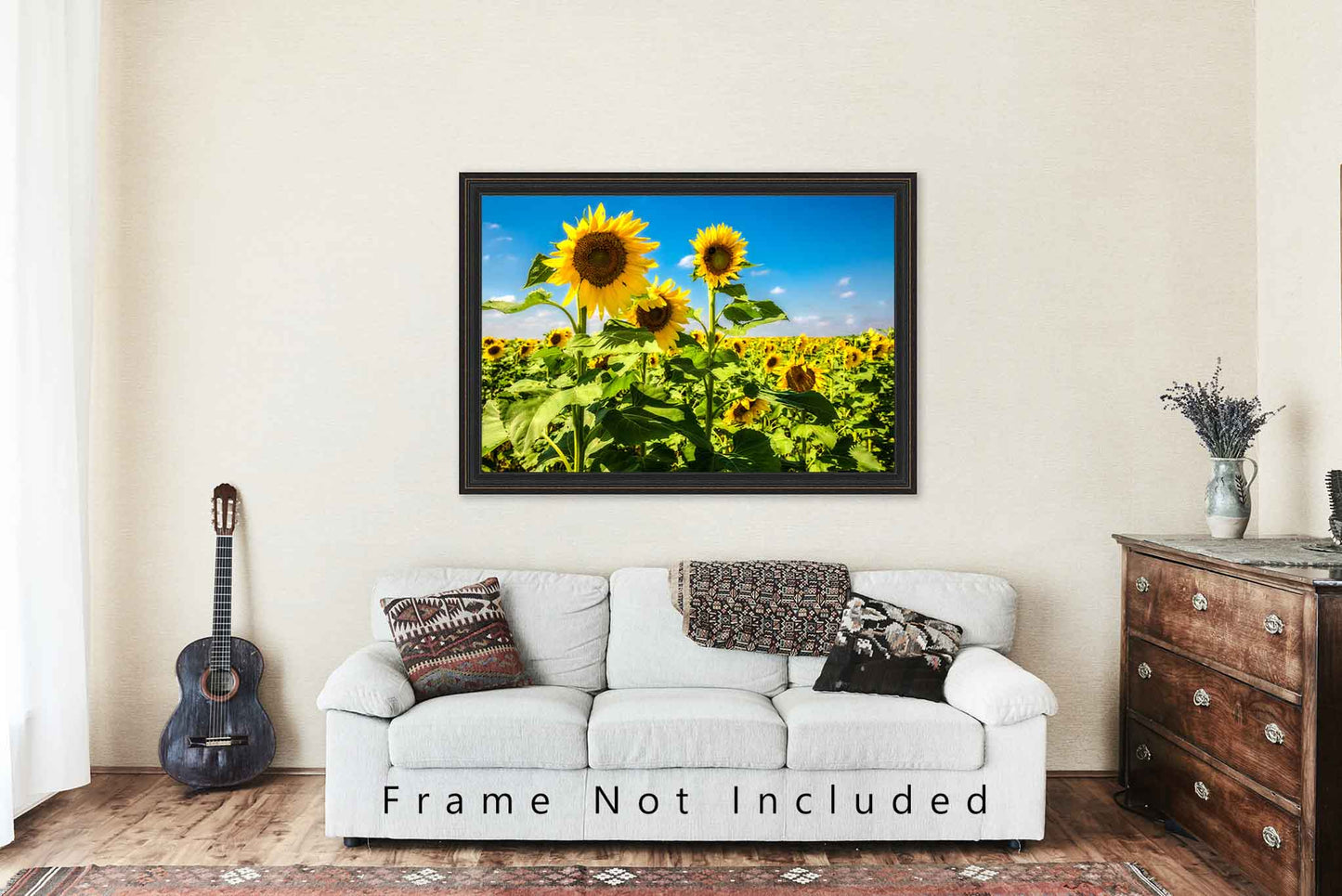 Sunflower Photography Print | Kansas Picture | Botanical Wall Art | Country Photo | Farmhouse Decor | Not Framed