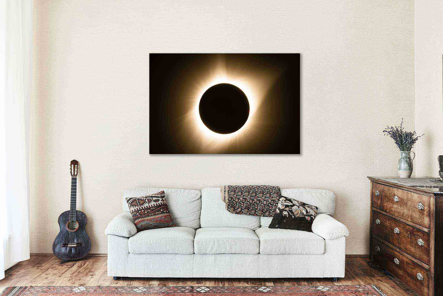 Total Solar Eclipse Metal Print | Sun Moon Celestial Sky Nebraska Astrophotography Wall Art Science Decor