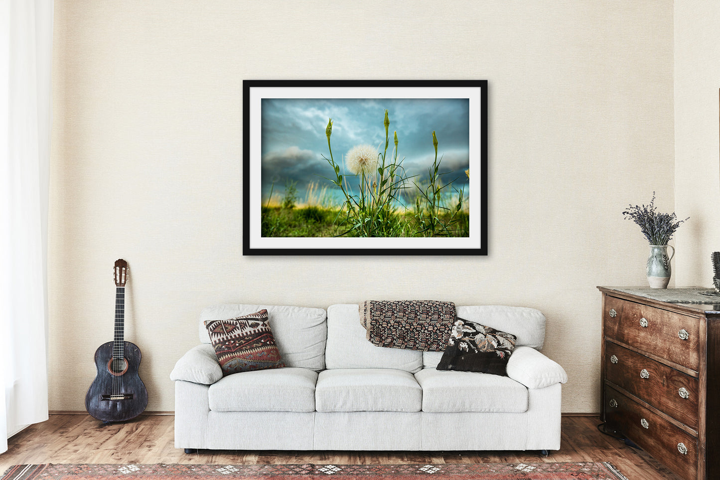 Dandelion Framed and Matted Print | Great Plains Photo | Colorado Decor | Botanical Photography | Nature Wall Art | Ready to Hang