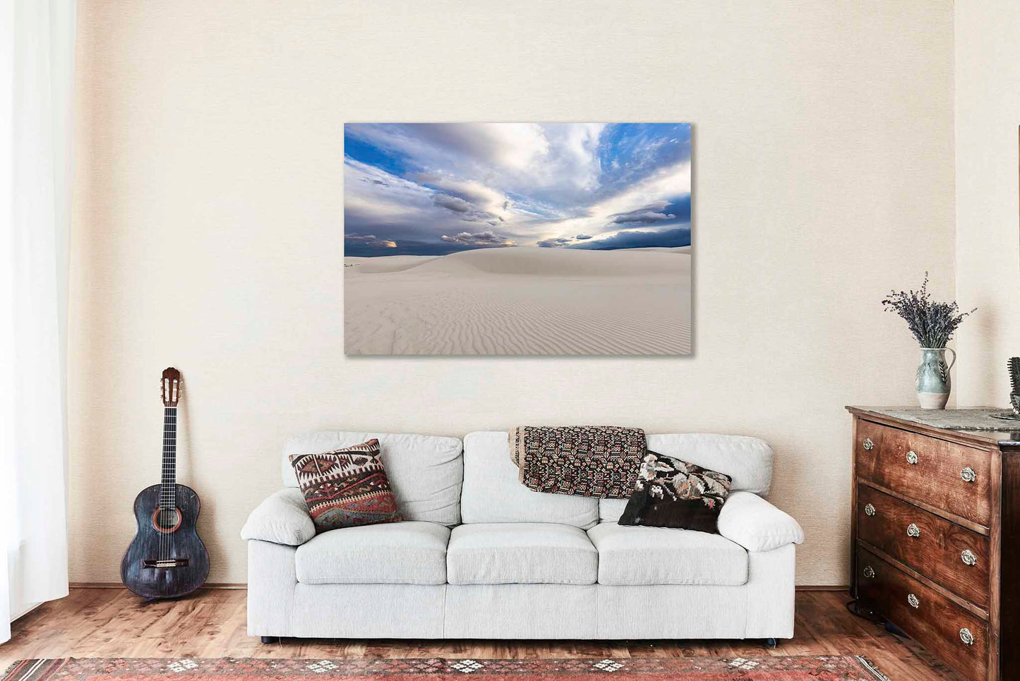 White Sands Canvas | Sand Dunes Gallery Wrap | National Park Photography | New Mexico Landscape Wall Art | Desert Decor | Ready to Hang