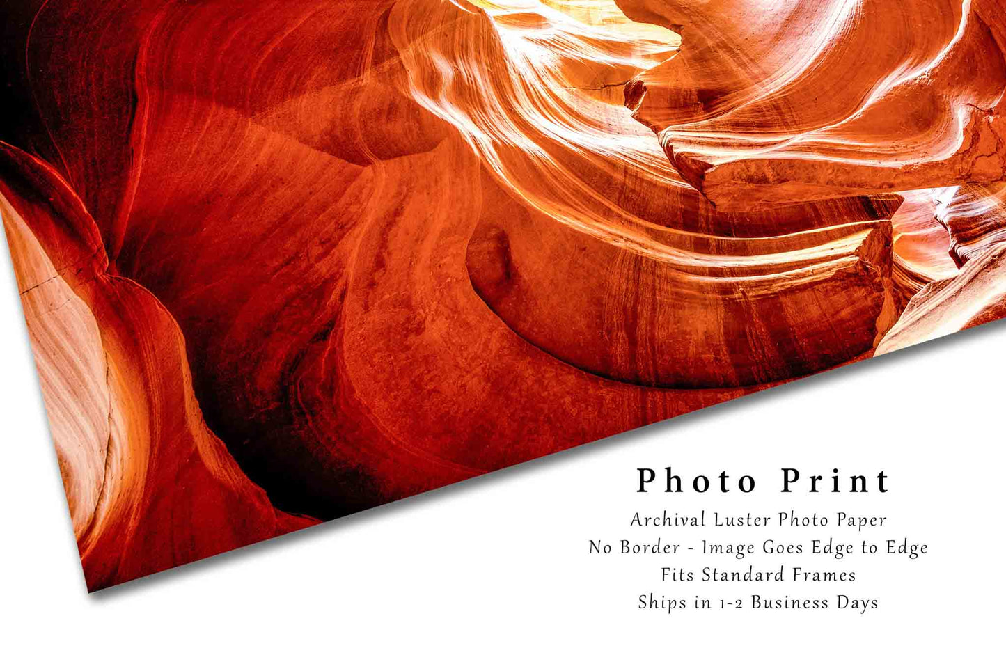 Southwest Photography Print - Wall Art Picture of Light Through Tunnel in Antelope Canyon in Arizona Abstract Slot Canyon Decor