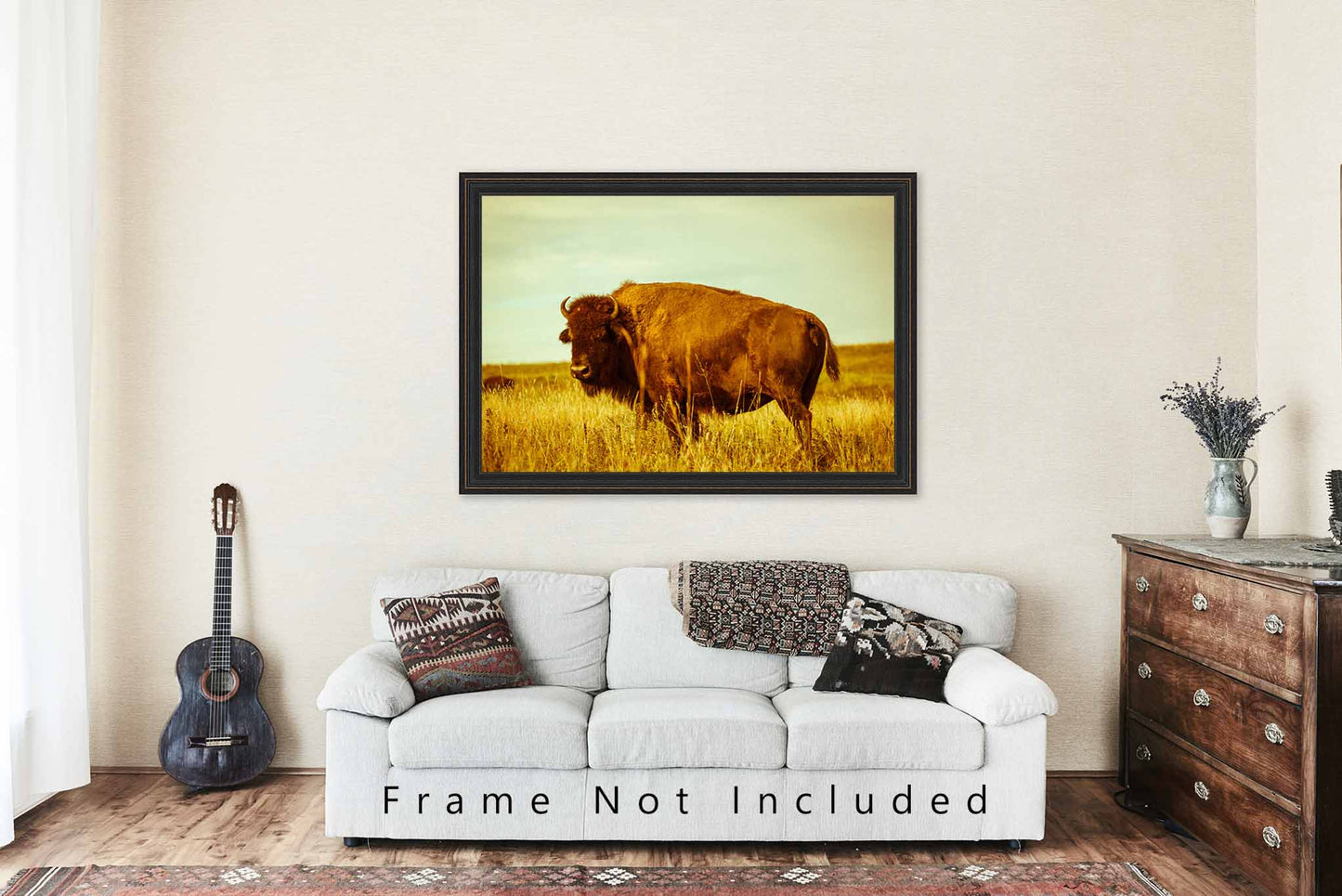 Buffalo Photography Print | Bison Picture | Tallgrass Prairie Wall Art | Oklahoma Photo | Western Decor | Not Framed