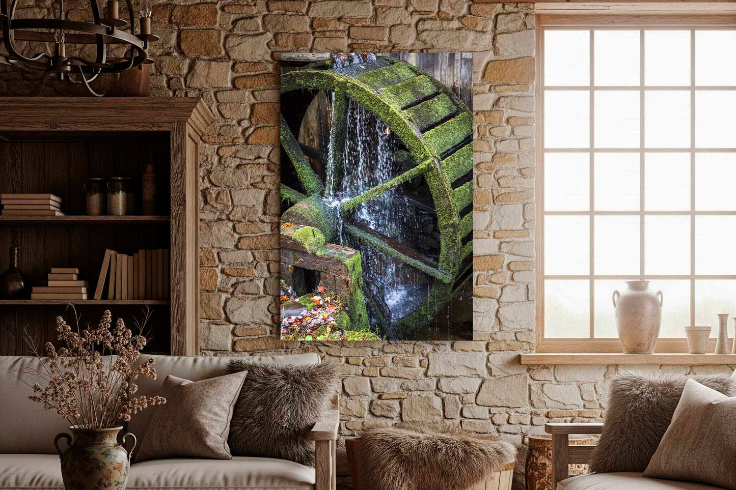 Old Mill Wheel Metal Print | Cades Cove Photography | Vertical Great Smoky Mountains Wall Art | Tennessee Photo | Country Decor | Ready to Hang