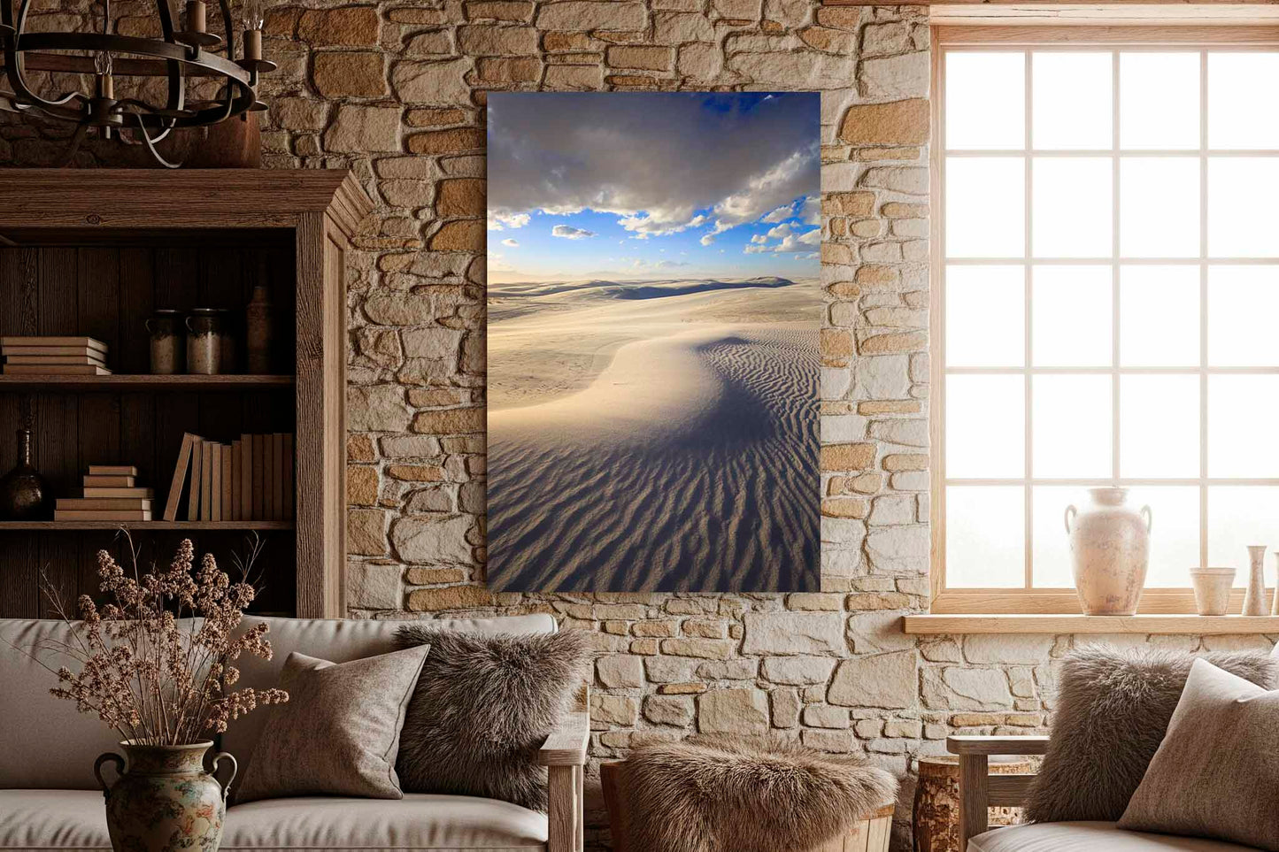 White Sands National Park Metal Print | Vertical Sand Dunes Photography | Desert Wall Art | New Mexico Photo | Southwestern Decor | Ready to Hang