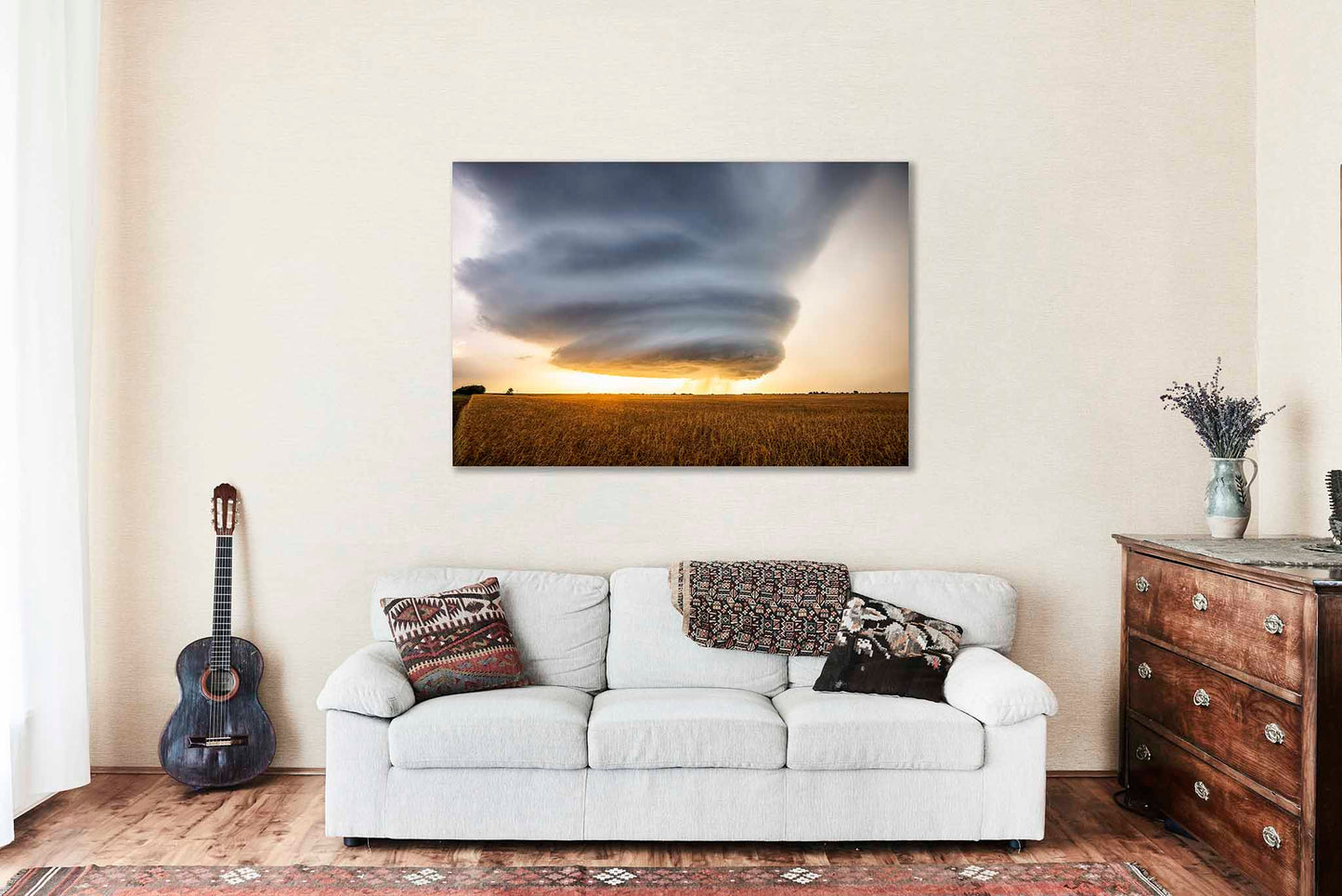 Supercell Thunderstorm Metal Print | Sunset Storm Photography | Weather Wall Art | Oklahoma Sky Photo | Nature Decor | Ready to Hang