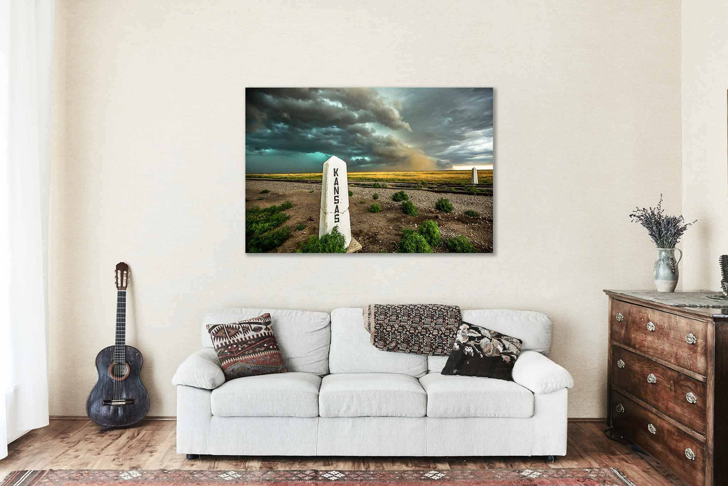 Storm Canvas | Kansas Gallery Wrap | Great Plains Photography | Thunderstorm Wall Art | Western Decor | Ready to Hang