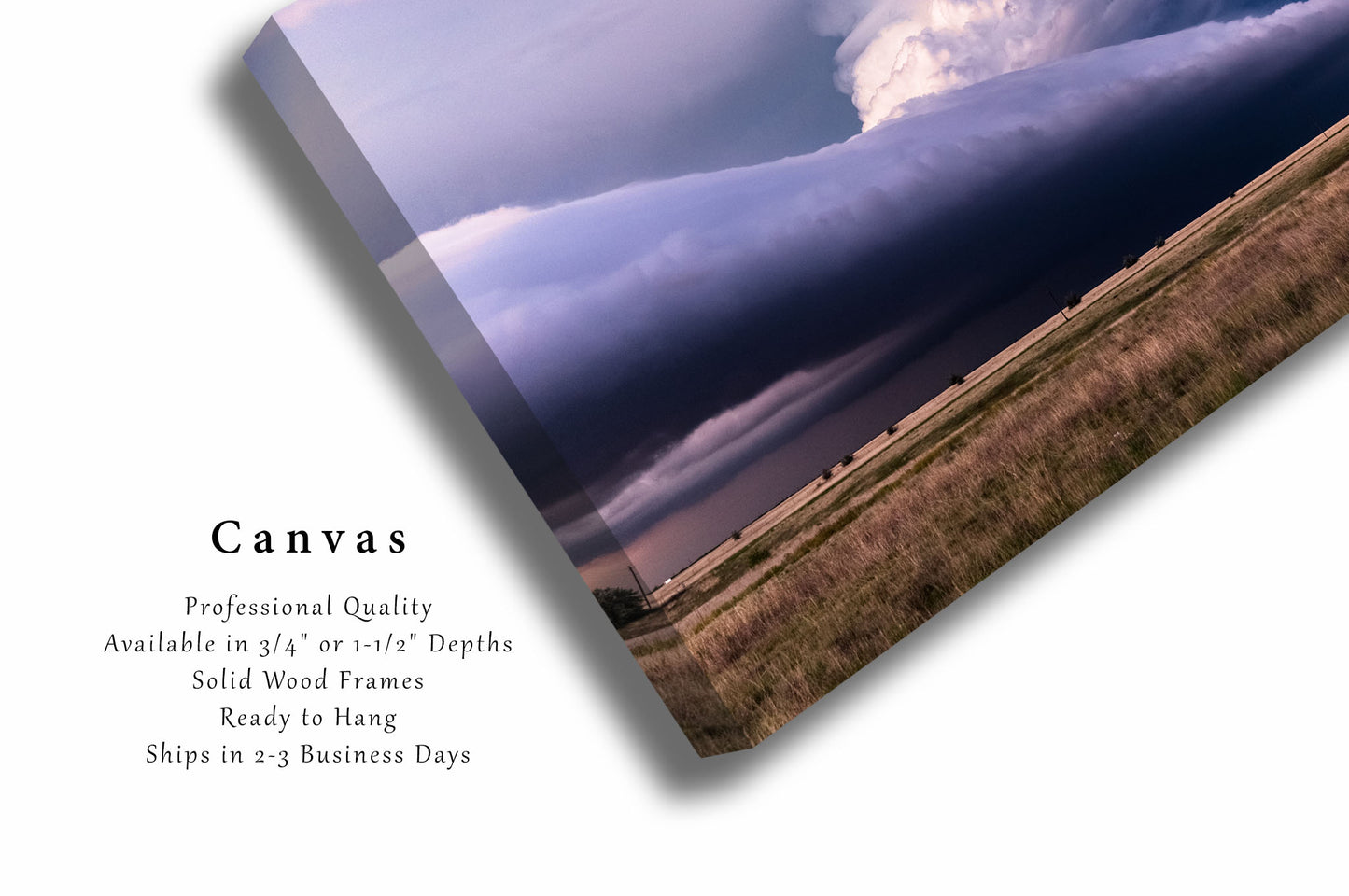 Storm Canvas | Supercell Thunderstorm Gallery Wrap | Texas Photography | Weather Wall Art | Nature Decor | Ready to Hang