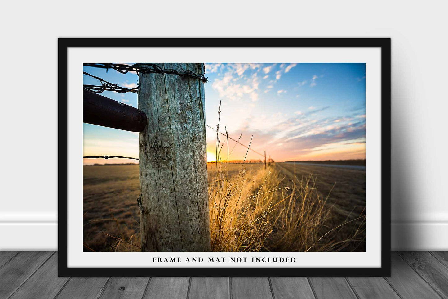 Fence Post Photography Print | Sunset Picture | Country Wall Art | Farm and Ranch Photo | Western Decor | Not Framed