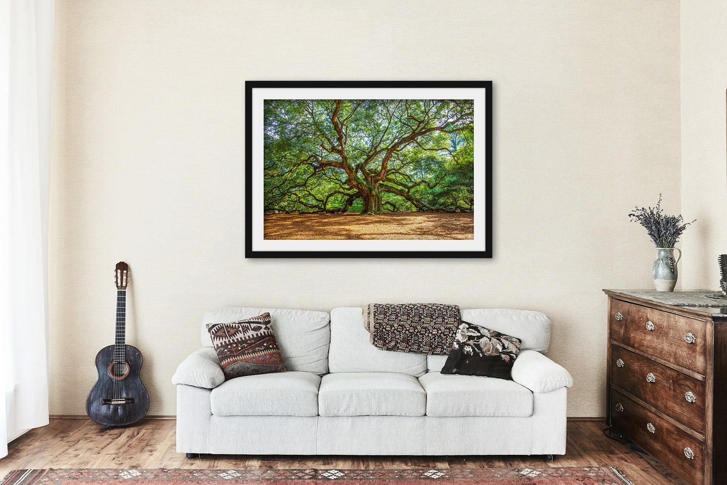 Angel Oak Tree Framed and Matted Print | Lowcountry Photo | Charleston South Carolina Decor | Southern Photography| Nature Wall Art | Ready to Hang