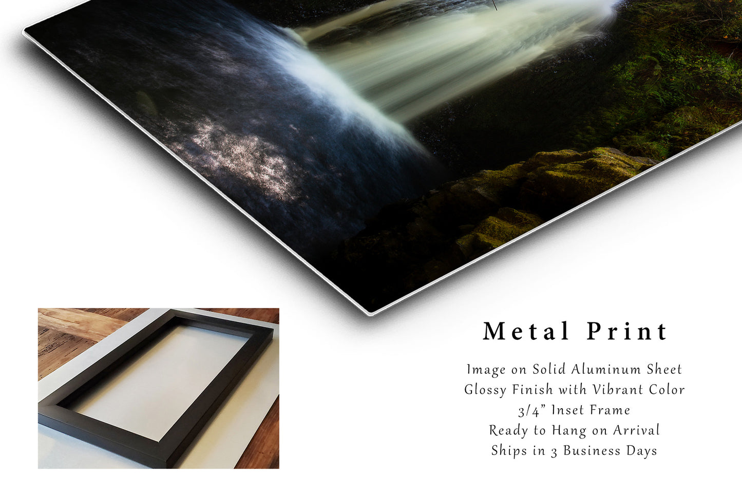 Bridal Veil Falls Metal Print | Vertical Waterfall Photography | Pacific Northwest Wall Art | Oregon Photo | Nature Decor | Ready to Hang