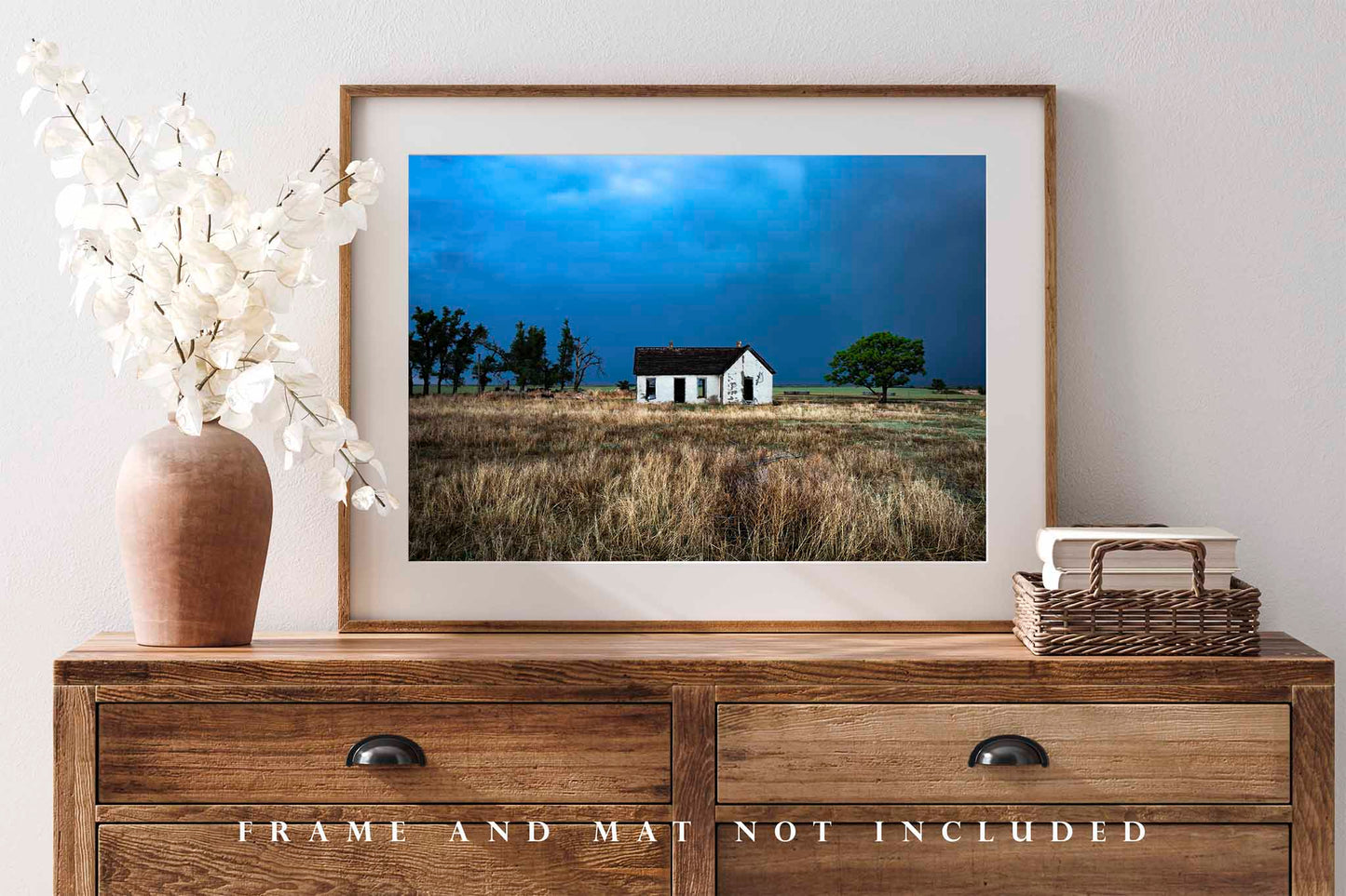 Abandoned House Photography Print | Old Homestead Picture | Great Plains Wall Art | Oklahoma Photo | Americana Decor | Not Framed