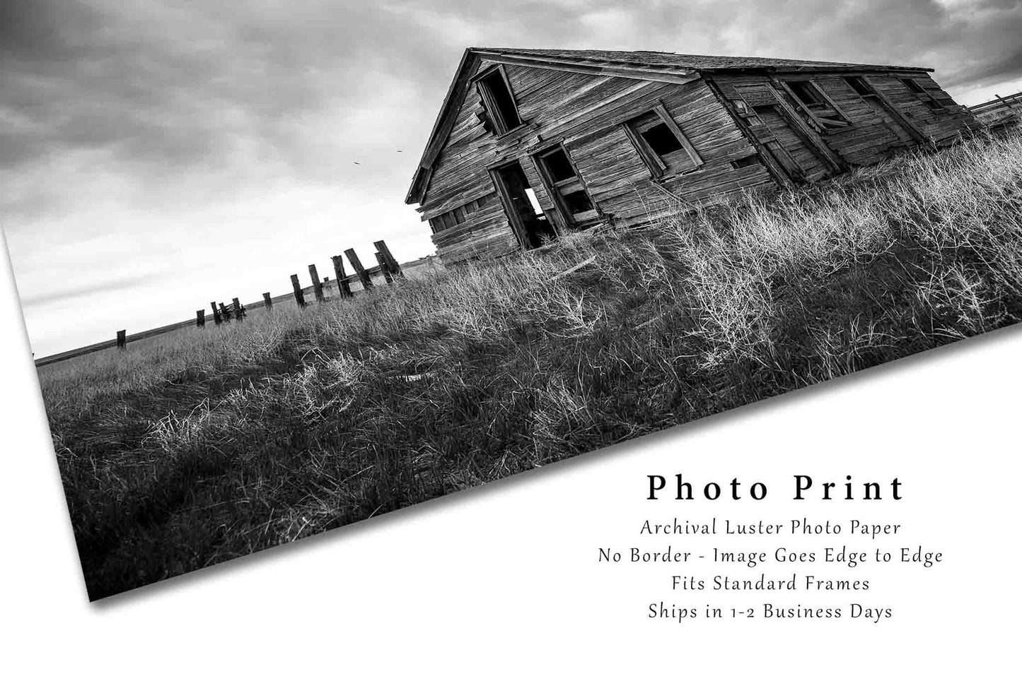 Rustic Photo Print | Abandoned Homestead Picture | Colorado Wall Art | Great Plains Photography | Farmhouse Decor