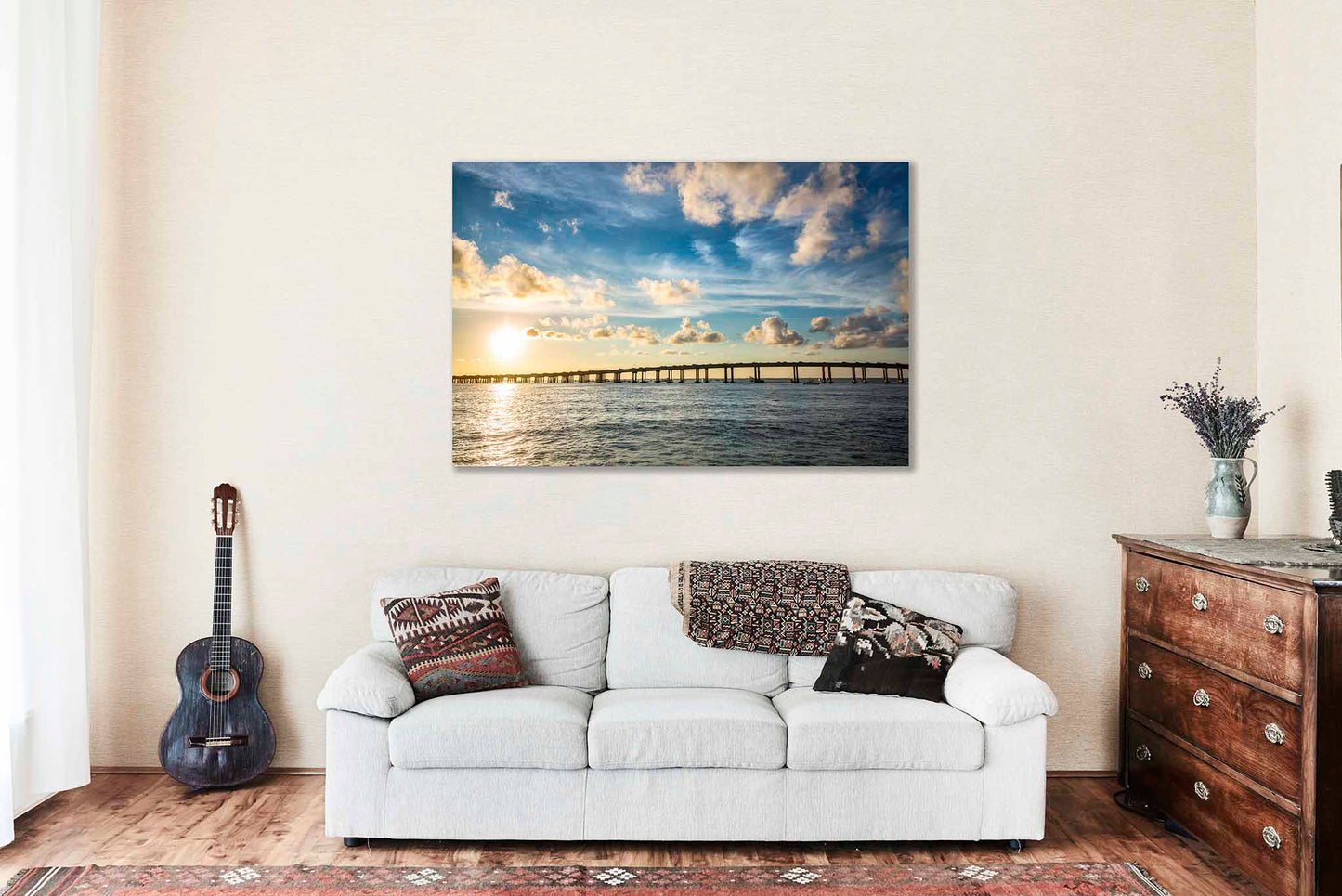 Destin Bridge Canvas | Gulf Coast Gallery Wrap | Travel and Vacation Photography | Florida Wall Art | Coastal Decor | Ready to Hang